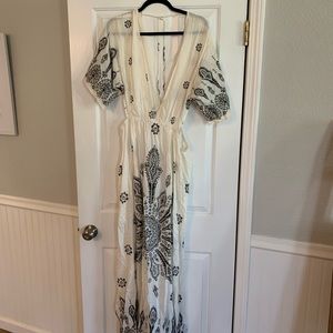 Flowy maxi/swim cover up dress
